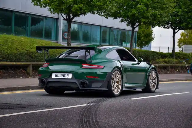 green porsche