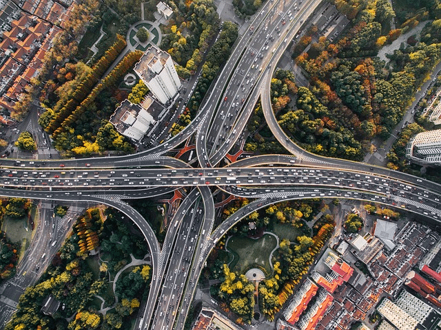architecture, buildings, cars, junction, drivers 